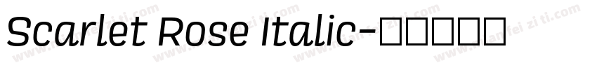 Scarlet Rose Italic字体转换